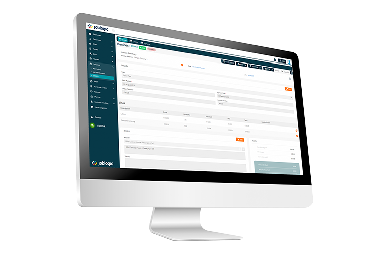 Joblogic invoicing