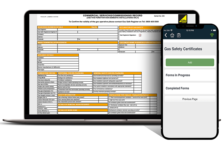 Access a Full Library of Online Gas Certificates in Our App - Section Image