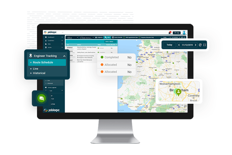 Digital route scheduling and job allocation